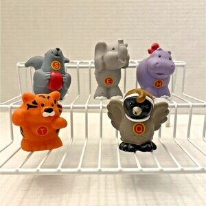 Fisher Price Little People Alphabet Zoo Animals Lot Of 5 Seal, Tiger, Hippo